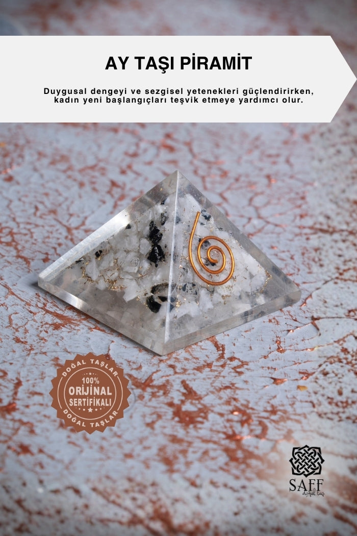Sertifikalı Ay Taşı Piramit