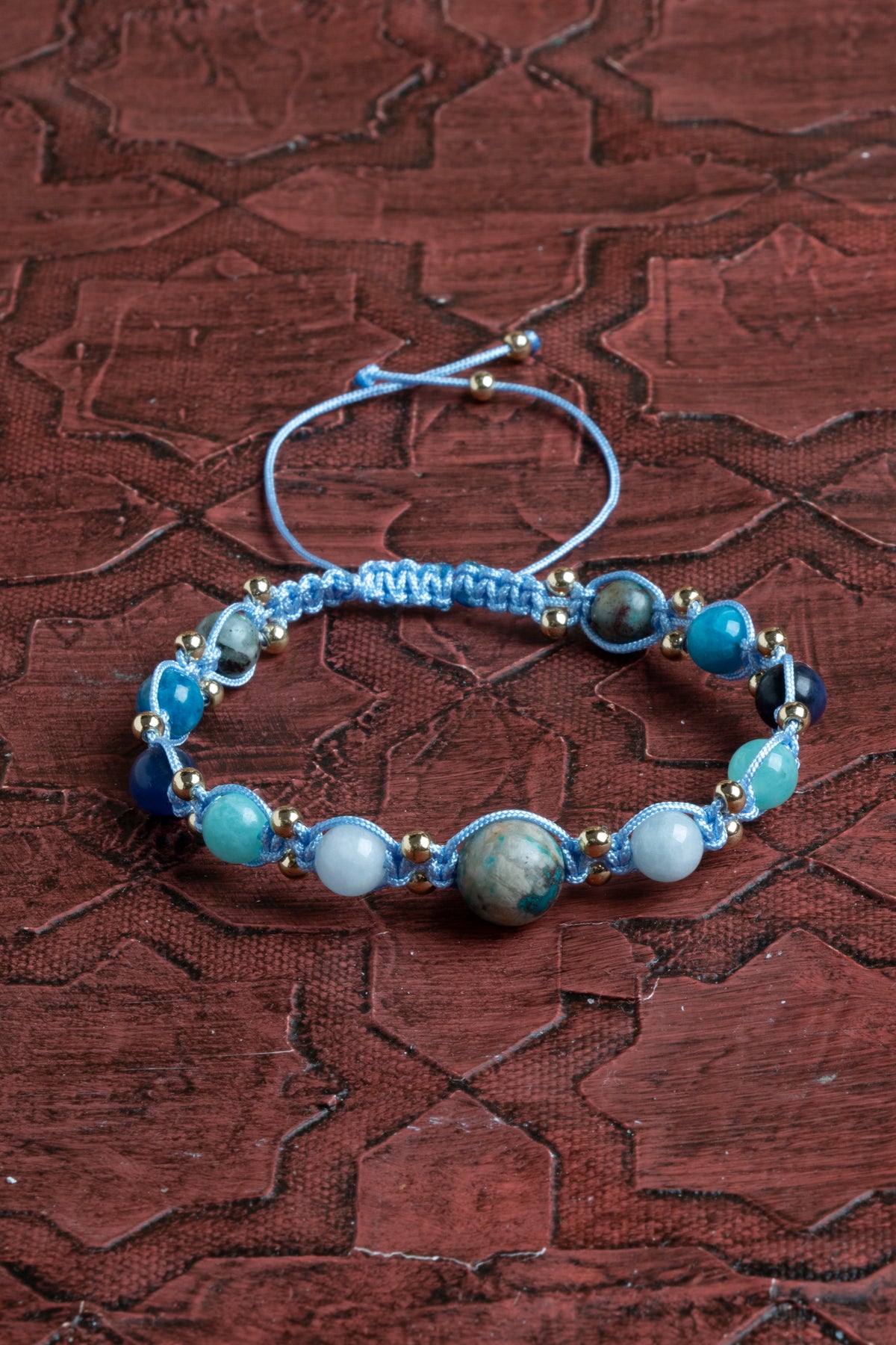 Sertifikalı Boğaz Çakrası Dengeleyici Doğal Taş Bileklik