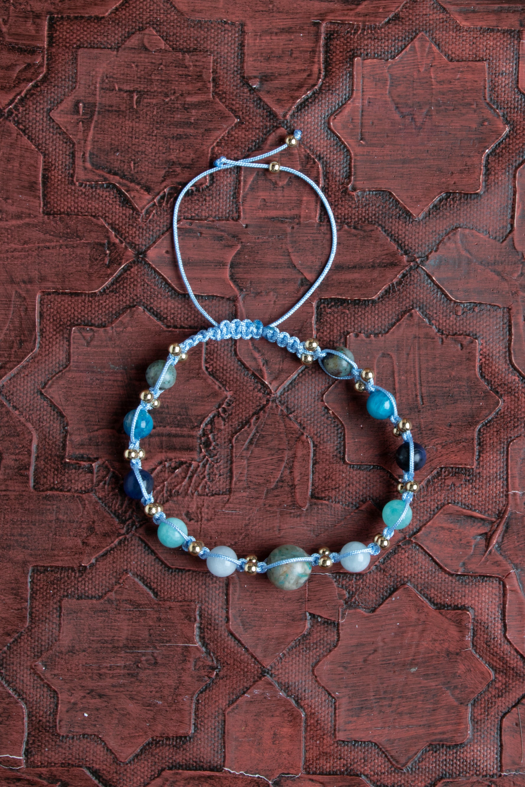 Sertifikalı Boğaz Çakrası Dengeleyici Doğal Taş Bileklik