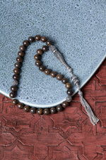 Sertifikalı Bronzit 925 Ayar Gümüş İmameli Püsküllü Tesbih