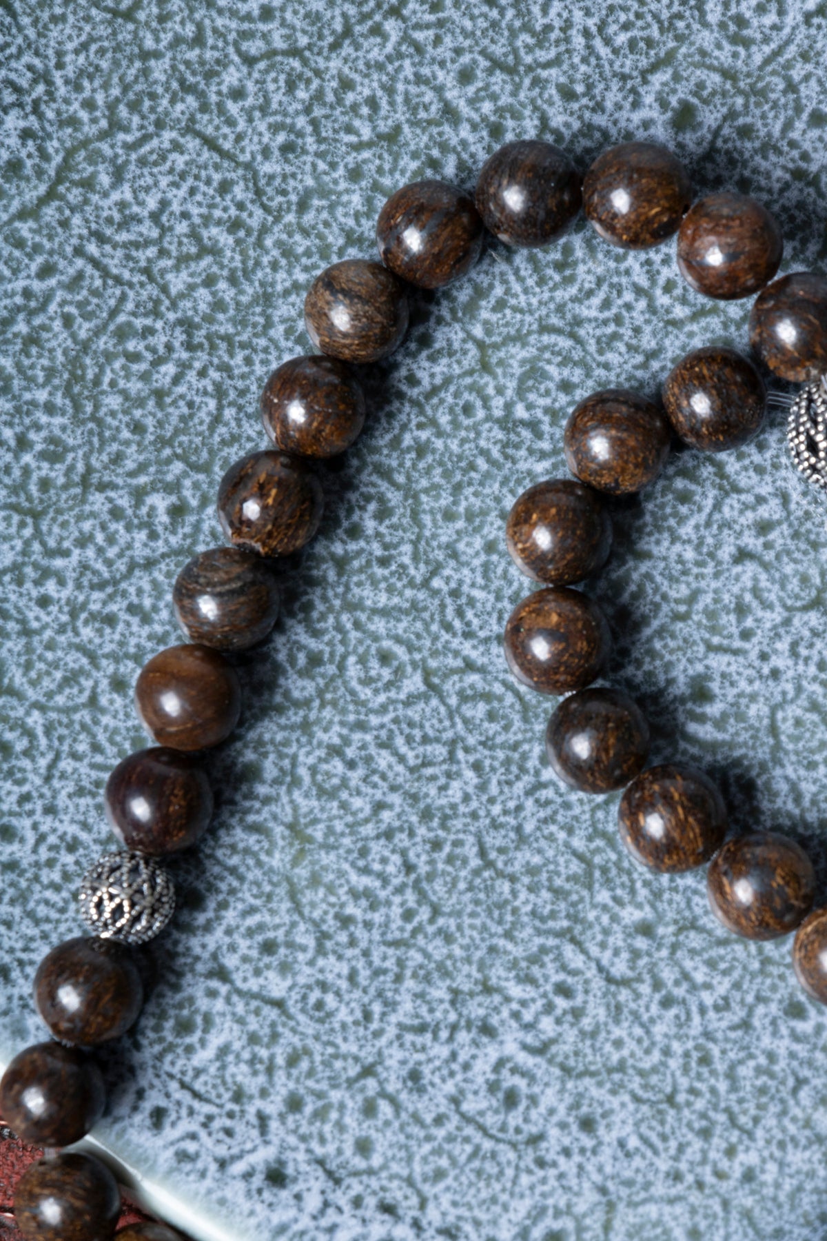 Sertifikalı Bronzit 925 Ayar Gümüş İmameli Püsküllü Tesbih