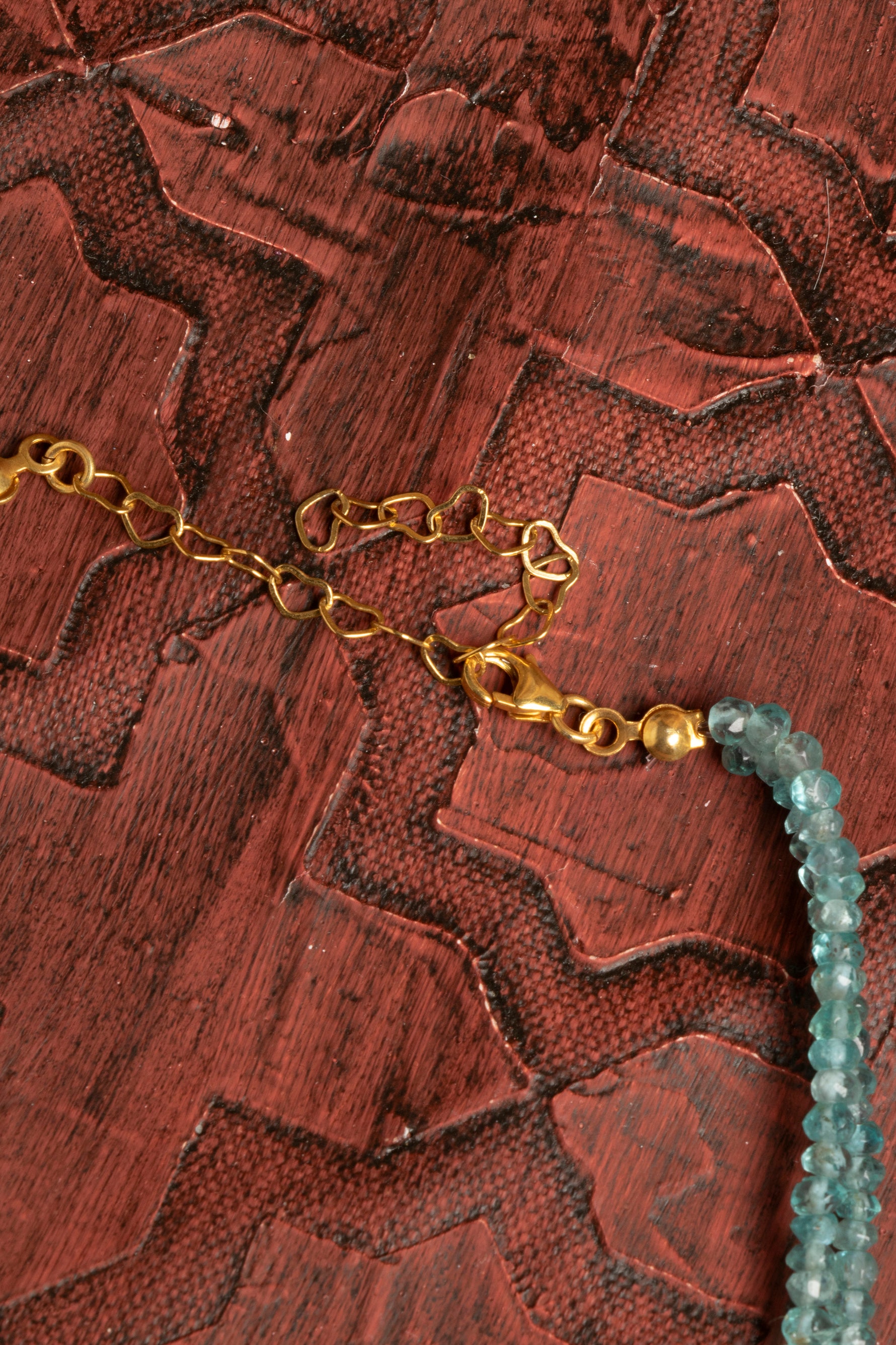 Sertifikalı Doğal Apatit &amp; İnci Gümüş Aksesuarlı Kolye