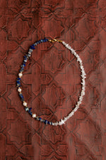 Sertifikalı Doğal Ay Taşı, İnci ve Lapis Lazuli Kolye – Zarafet, Bilgelik ve Ruhsal Denge