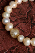 Sertifikalı Doğal Barok İnci &amp; Ham Kesim Sitrin Bileklik – Saff Doğal Taş