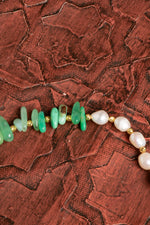 Sertifikalı Doğal İnci ve Krizopras Kolye – Zarafet, Yenilenme ve Ruhsal Denge