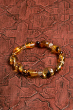 Sertifikalı Doğal Kehribar, Sitrin ve Kaplan Gözü Bileklik – Pozitif Enerji, Güç ve Koruma