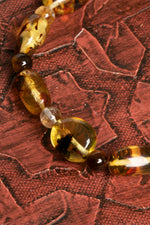 Sertifikalı Doğal Kehribar, Sitrin ve Kaplan Gözü Bileklik – Pozitif Enerji, Güç ve Koruma