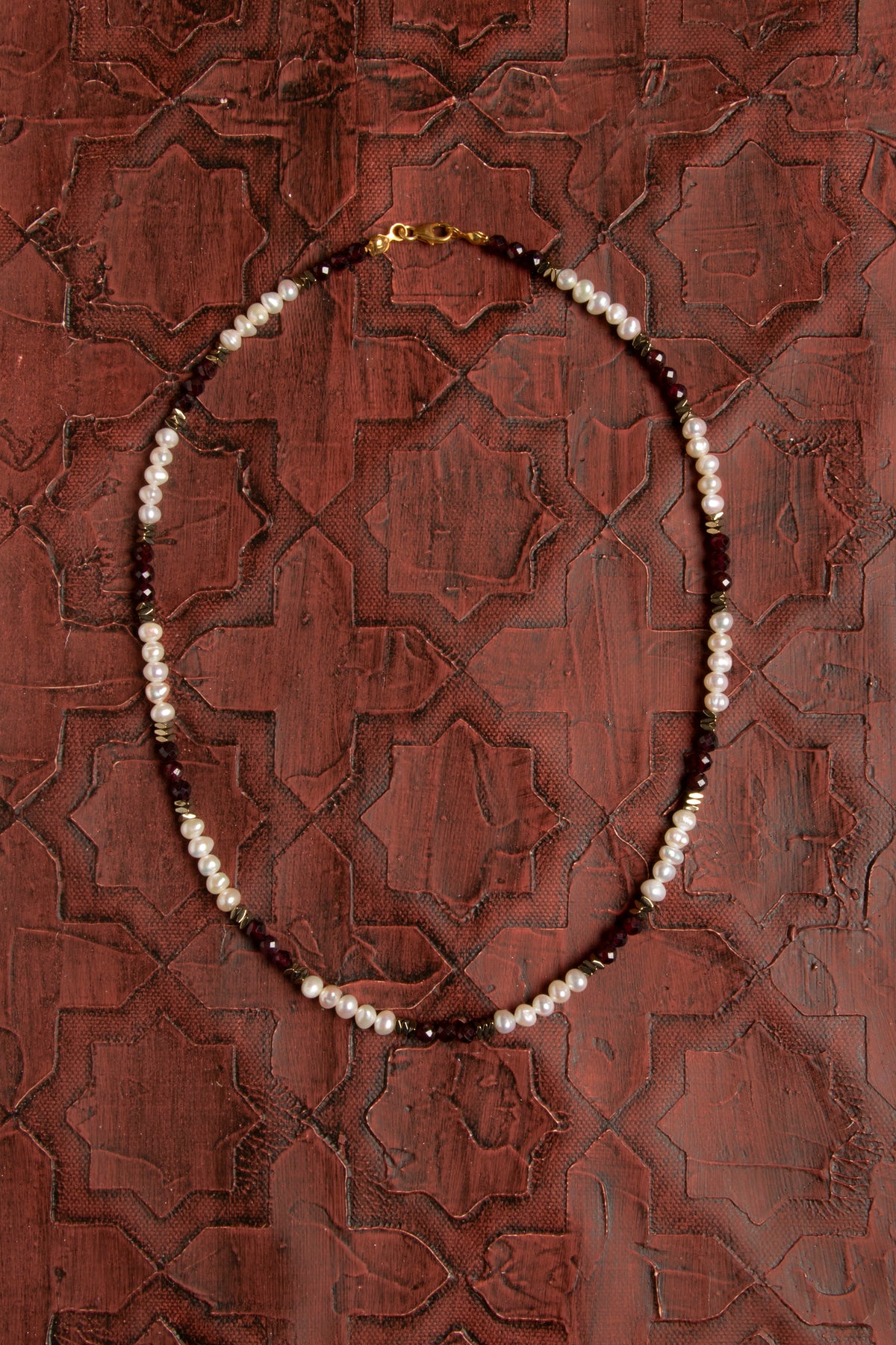 Sertifikalı Doğal Lal &amp; İnci Gümüş Aksesuar Kolye