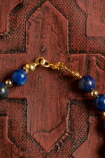 Sertifikalı Doğal Lapis Lazuli, Kalsedon &amp; Hematit Bileklik