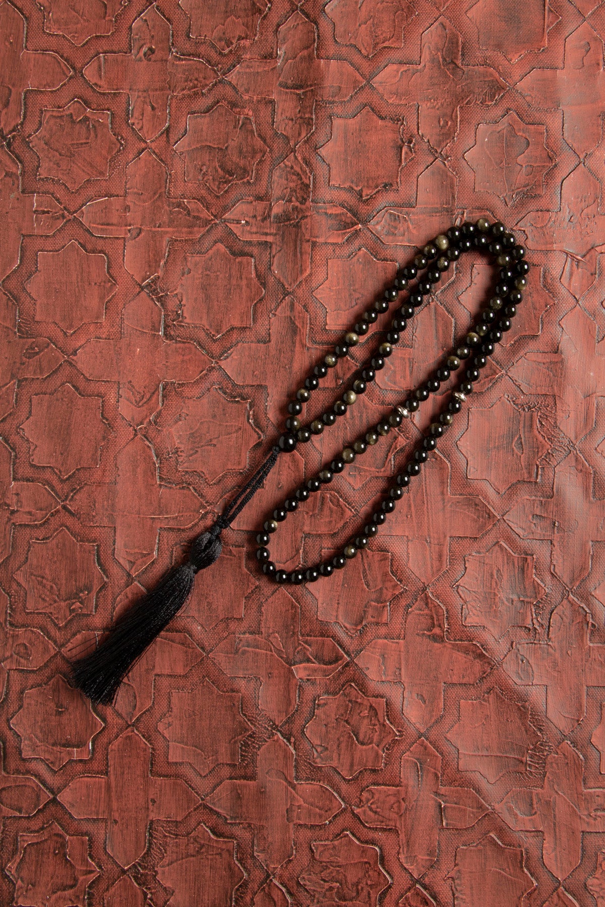 Sertifikalı Doğal Obsidyen 99&amp;#39;lu Tesbih