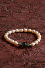 Sertifikalı Doğal Taş Pembe İnci, Zümrüt &amp; Dumanlı Kuvars Bileklik – Saff Doğal Taş