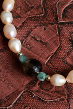 Sertifikalı Doğal Taş Pembe İnci, Zümrüt &amp; Dumanlı Kuvars Bileklik – Saff Doğal Taş