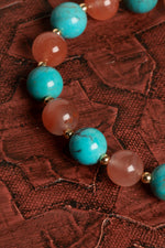 Sertifikalı Doğal Turkuaz &amp; Yemen Akiği Taşı Bileklik