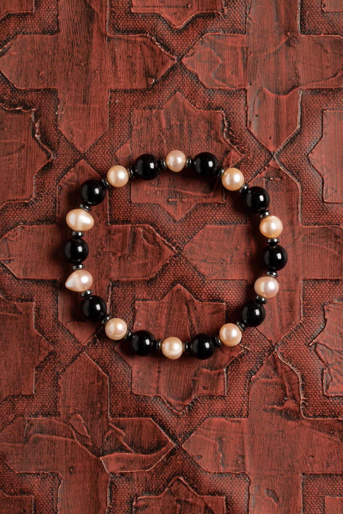 Sertifikalı Doğal Turmalin &amp; İnci Bileklik