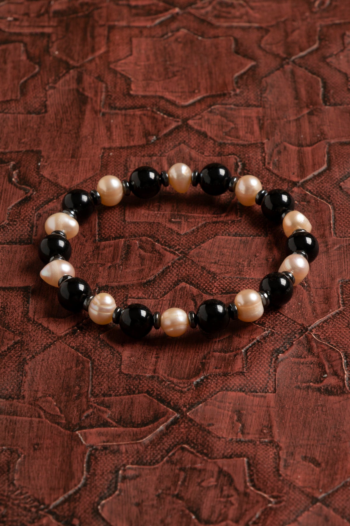 Sertifikalı Doğal Turmalin &amp; İnci Bileklik