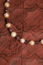 Sertifikalı Doğal Yakut &amp; İnci Gümüş Aksesuarlı Kolye