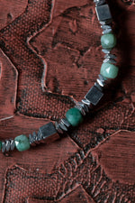 Sertifikalı Doğal Zümrüt &amp; Hematit Bileklik – Saff Doğal Taş