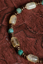 Sertifikalı Doğal Zümrüt, Topaz ve Hematit Bileklik – Saff Doğal Taş