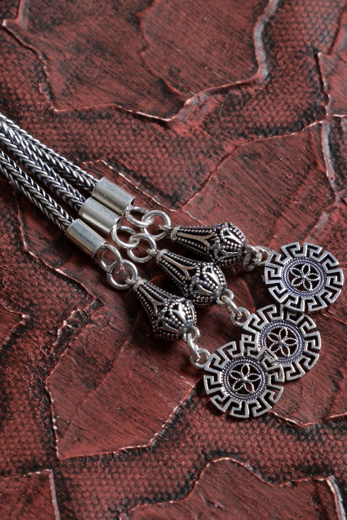 Sertifikalı Fasetli Sitrin Gümüş İmame Püskül Tesbih