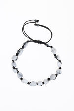 Sertifikalı Havlit &amp; Hamatit Doğal Taş Makrome Bileklik