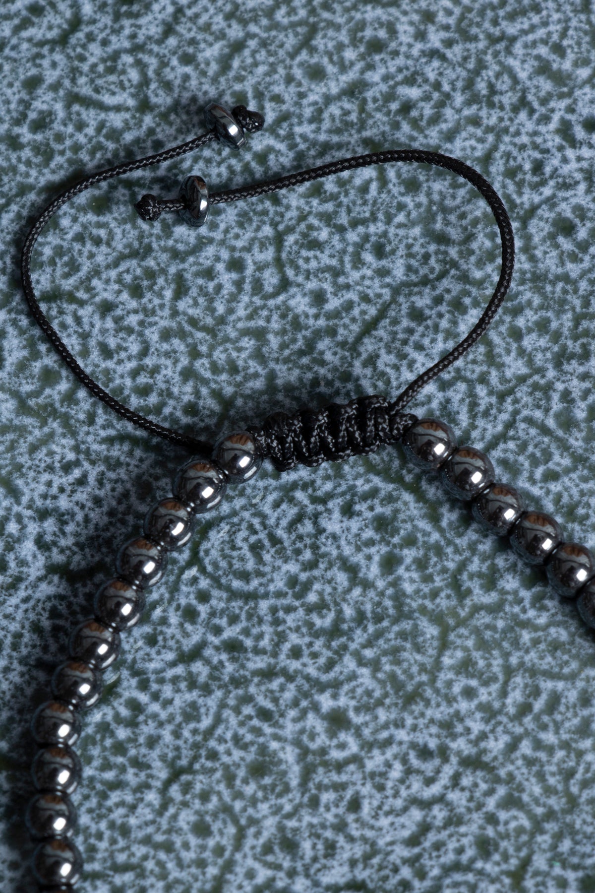 Sertifikalı Hematit &amp; Kaplan Gözü Doğal Taş Makrome Bileklik