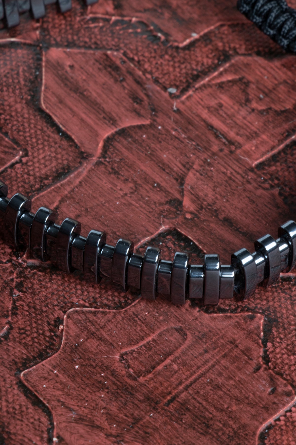 Sertifikalı Hematit Doğal Taş Makrome Bileklik