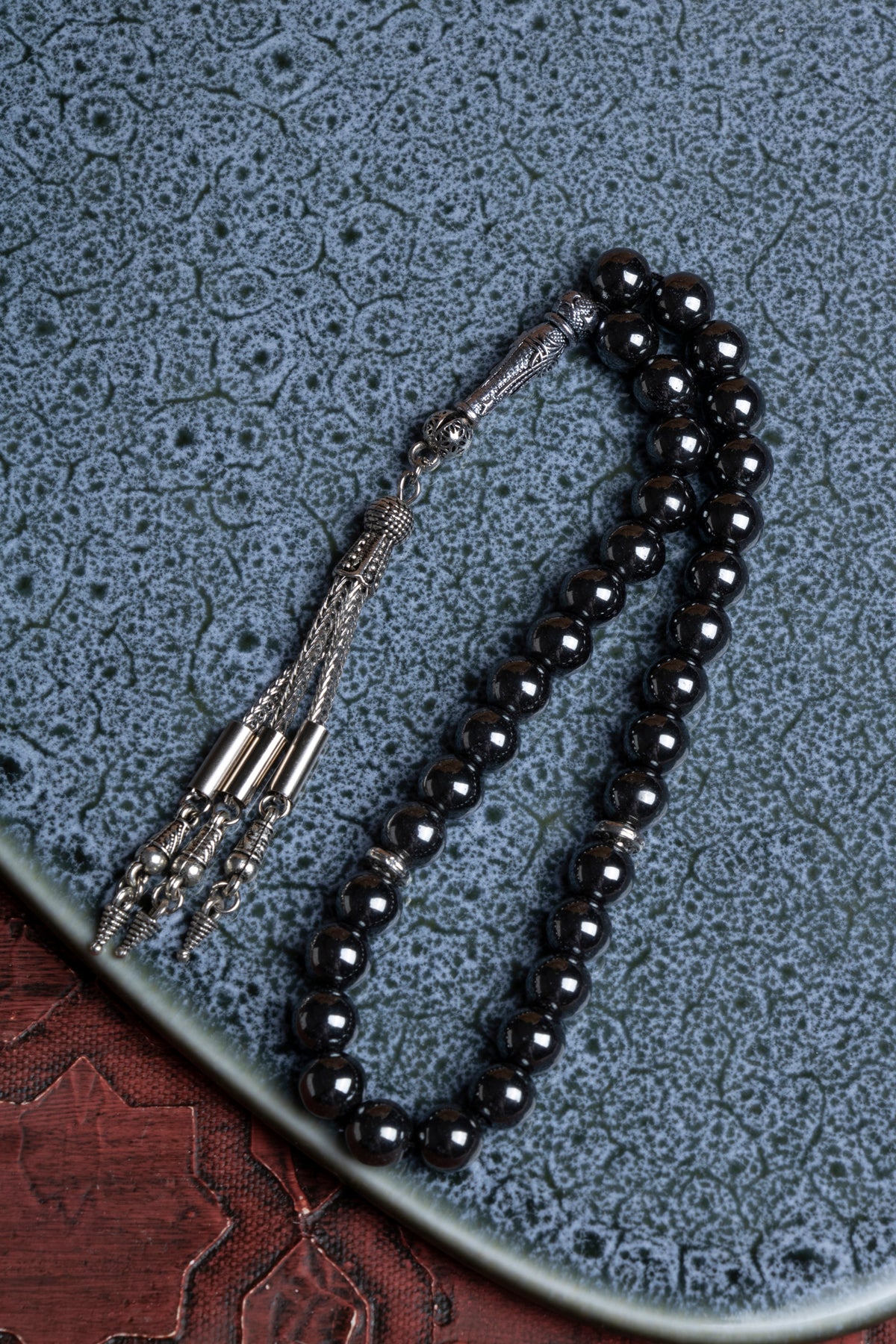 Sertifikalı Hematit Metal İmameli Püskül Tesbih