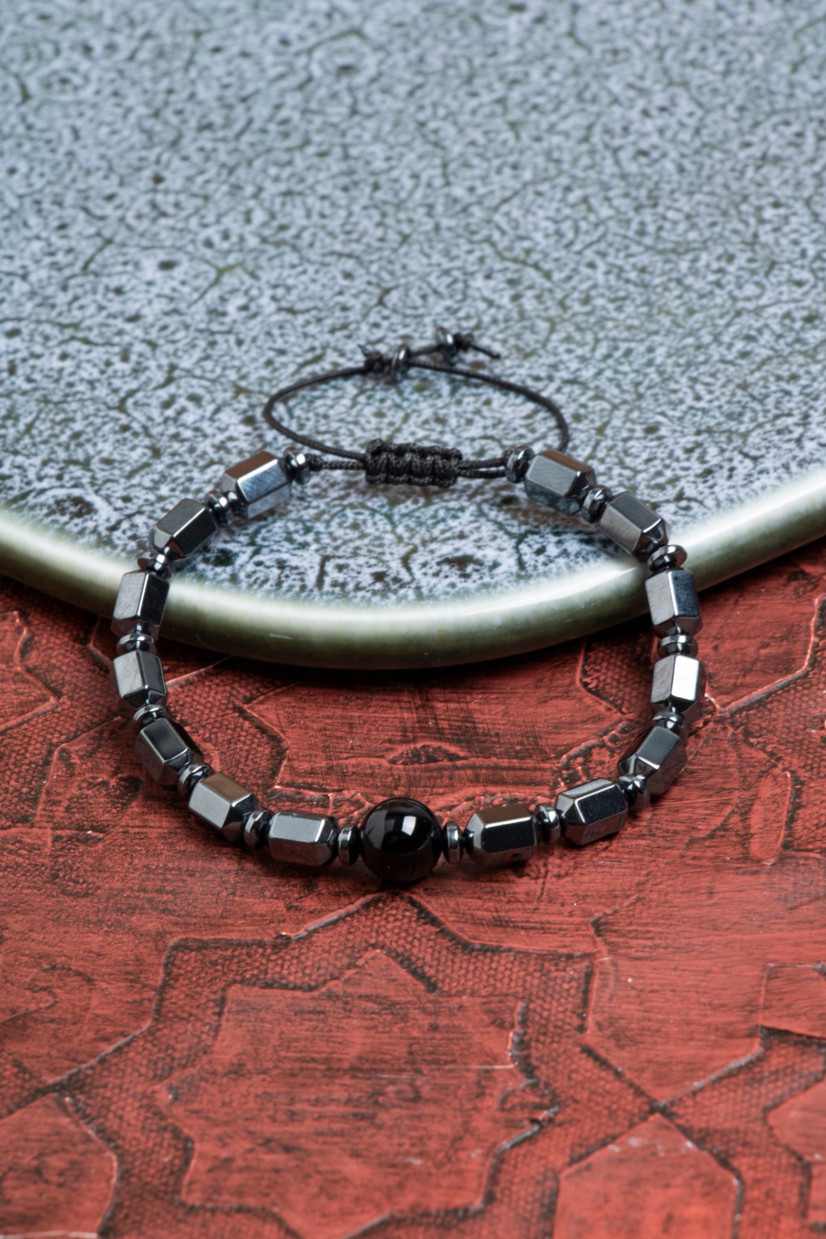 Sertifikalı Hematit ve Göz Akik Bileklik – Güçlü Zihinsel Denge ve Koruma