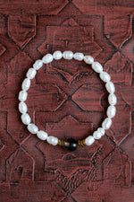 Sertifikalı İnci ve Dumanlı Kuvars Doğal Taş Bileklik