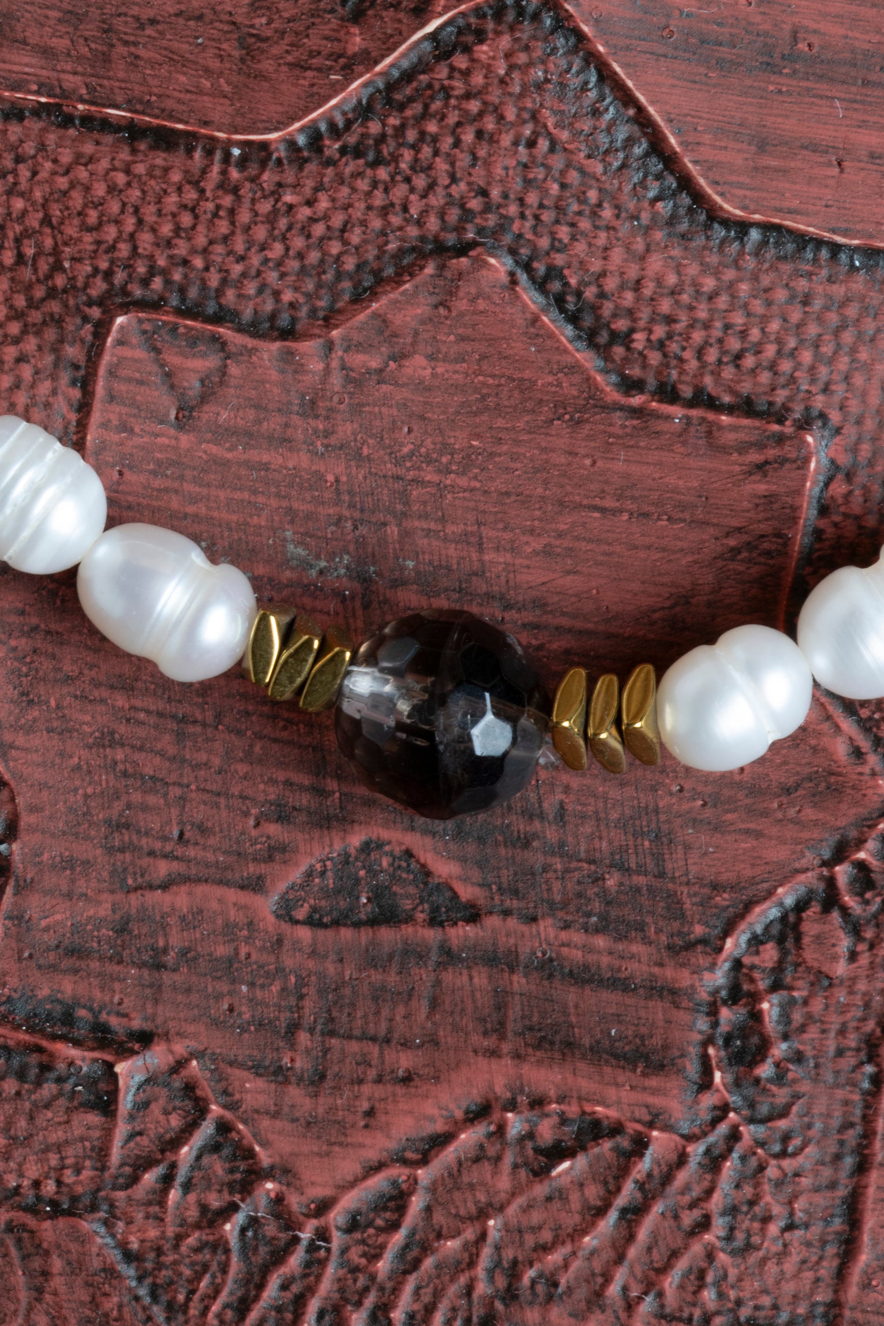 Sertifikalı İnci ve Dumanlı Kuvars Doğal Taş Bileklik