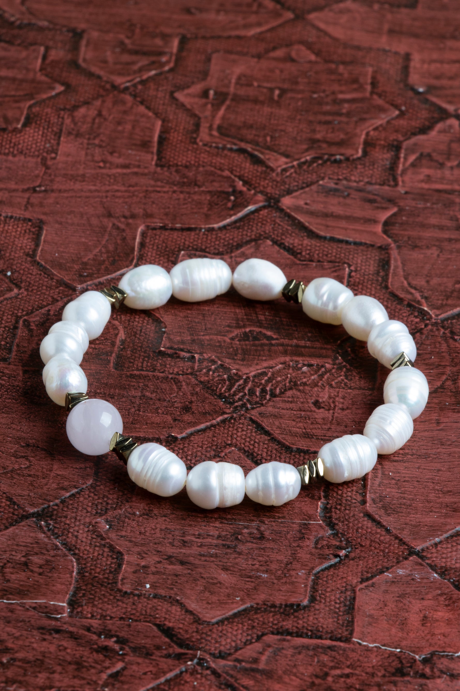 Sertifikalı İnci ve Hematit Doğal Taş Bileklik