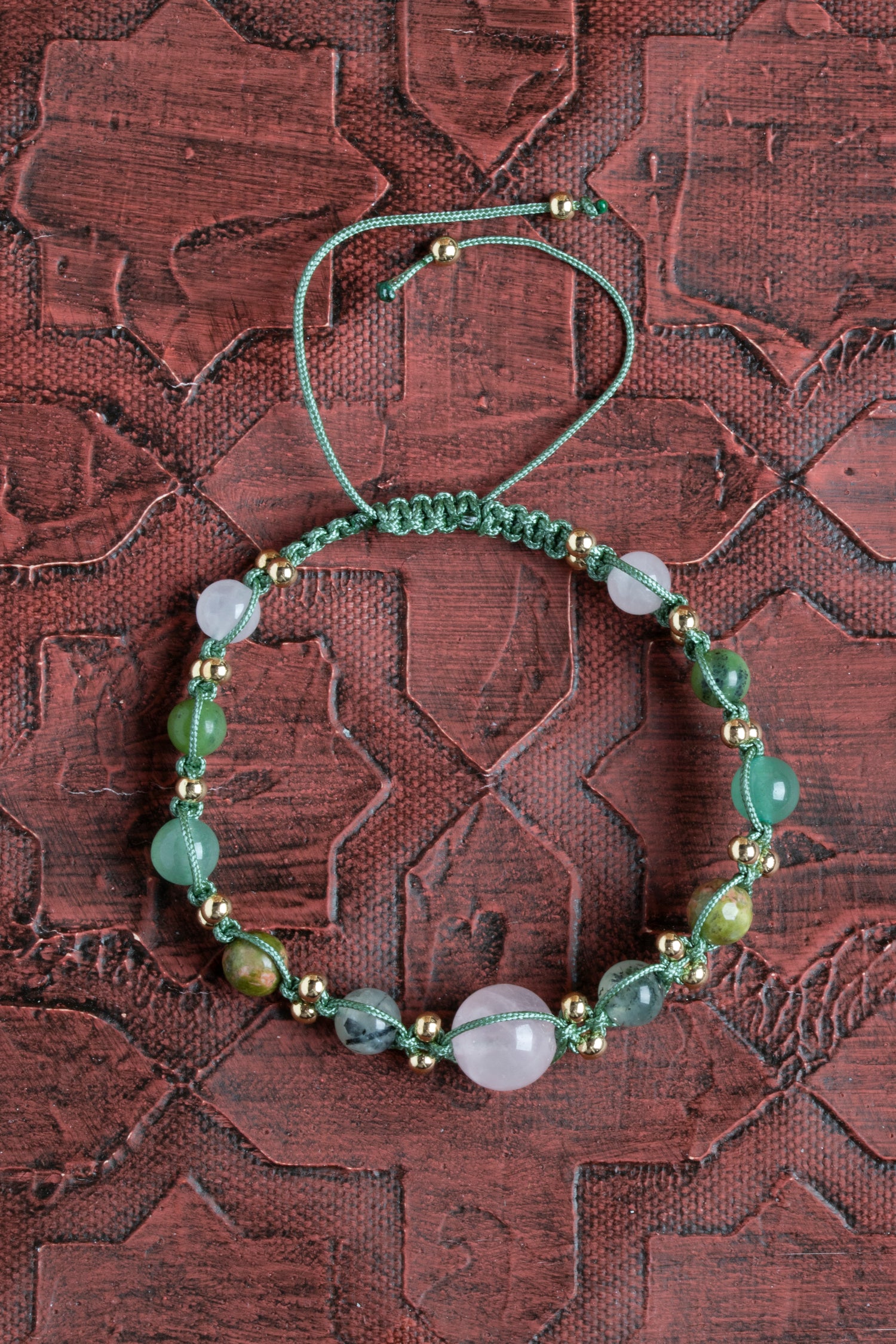 Sertifikalı Kalp Çakrası Dengeleyici Kuvars Aventurin Bileklik