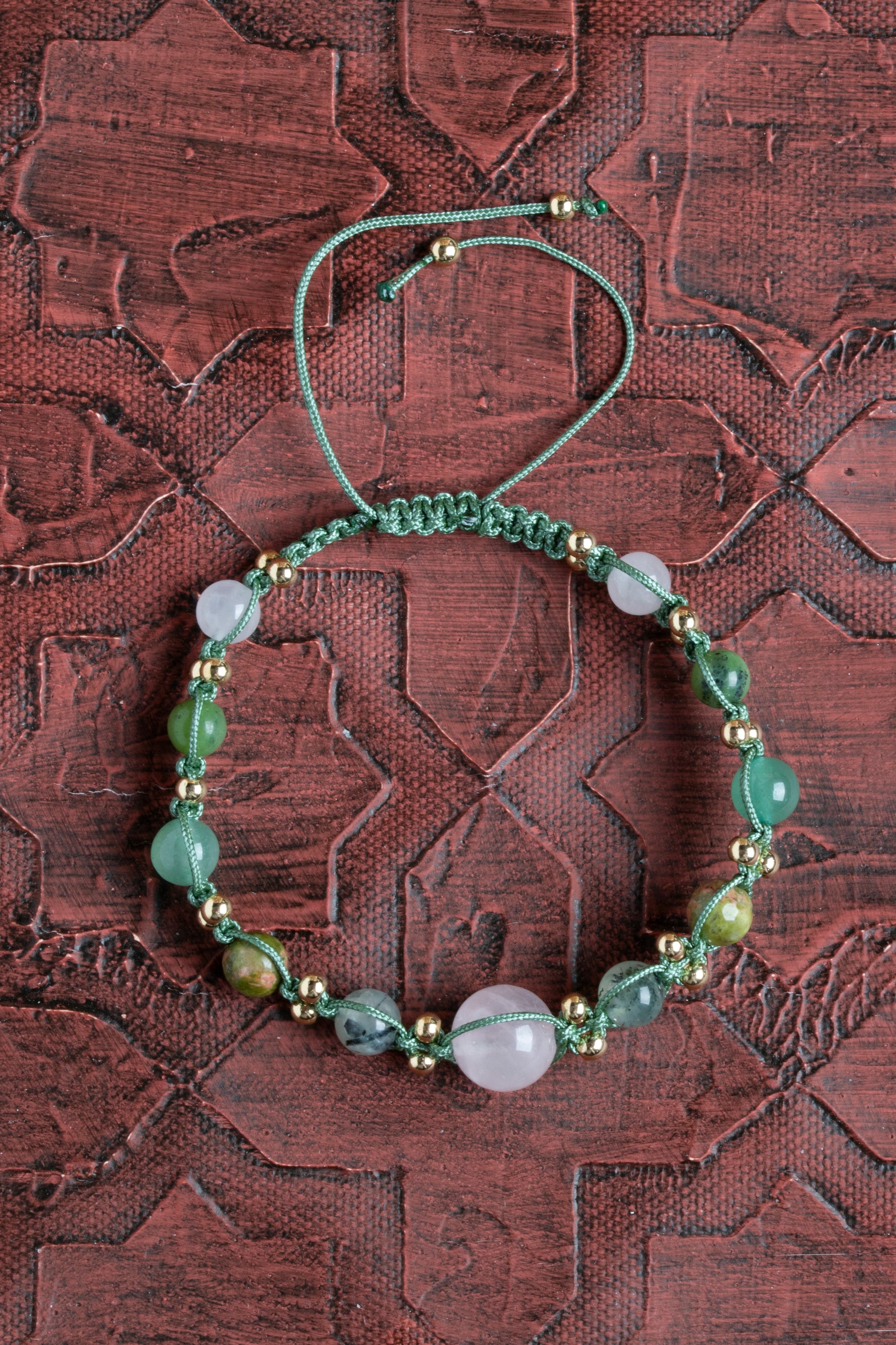 Sertifikalı Kalp Çakrası Dengeleyici Kuvars Aventurin Bileklik