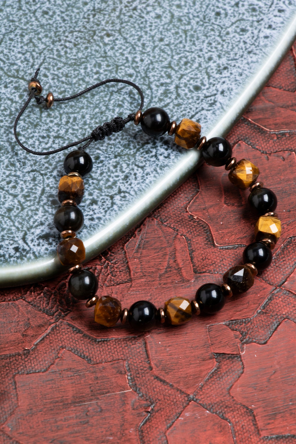 Sertifikalı Kaplan Gözü, Turmalin ve Hematit Bileklik – Gücün, Korumanın ve Dengenin Simgesi