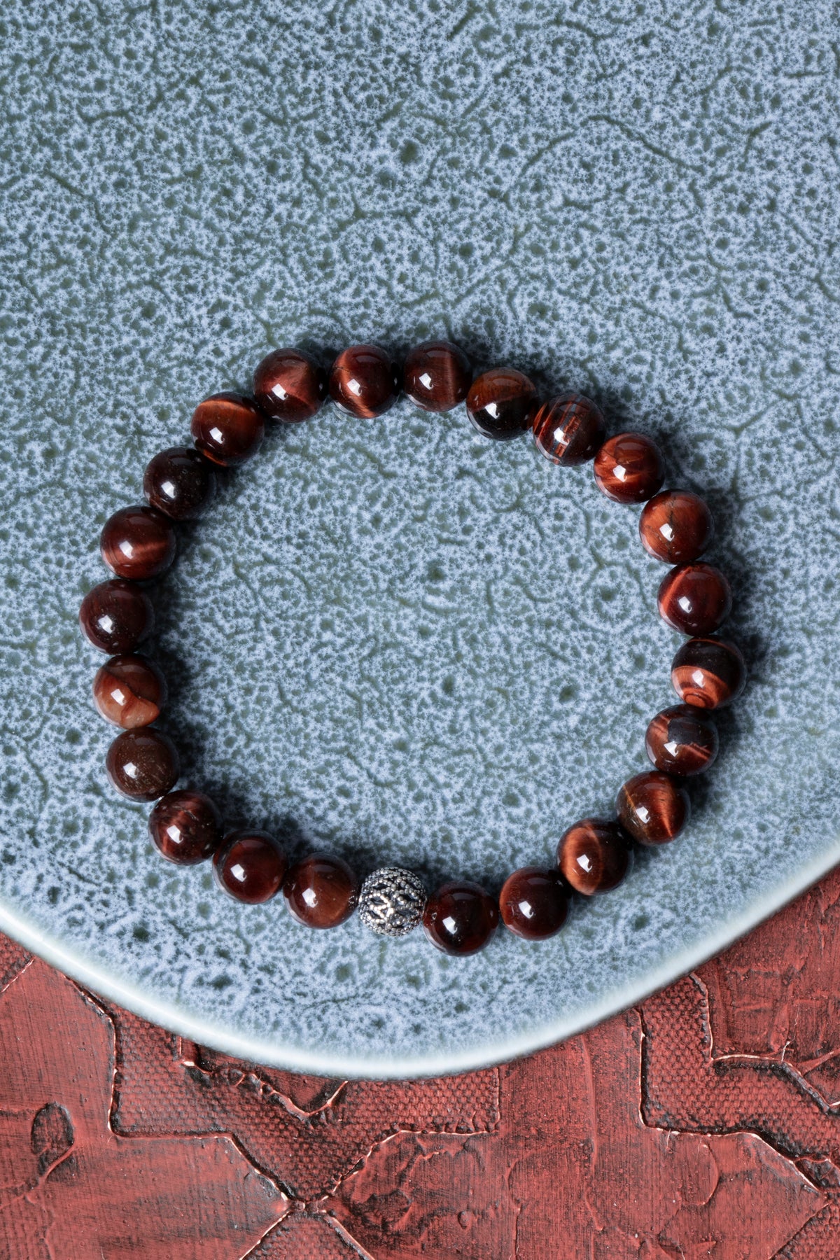 Sertifikalı Kaplan Gözü Gümüş Aparat Bileklik