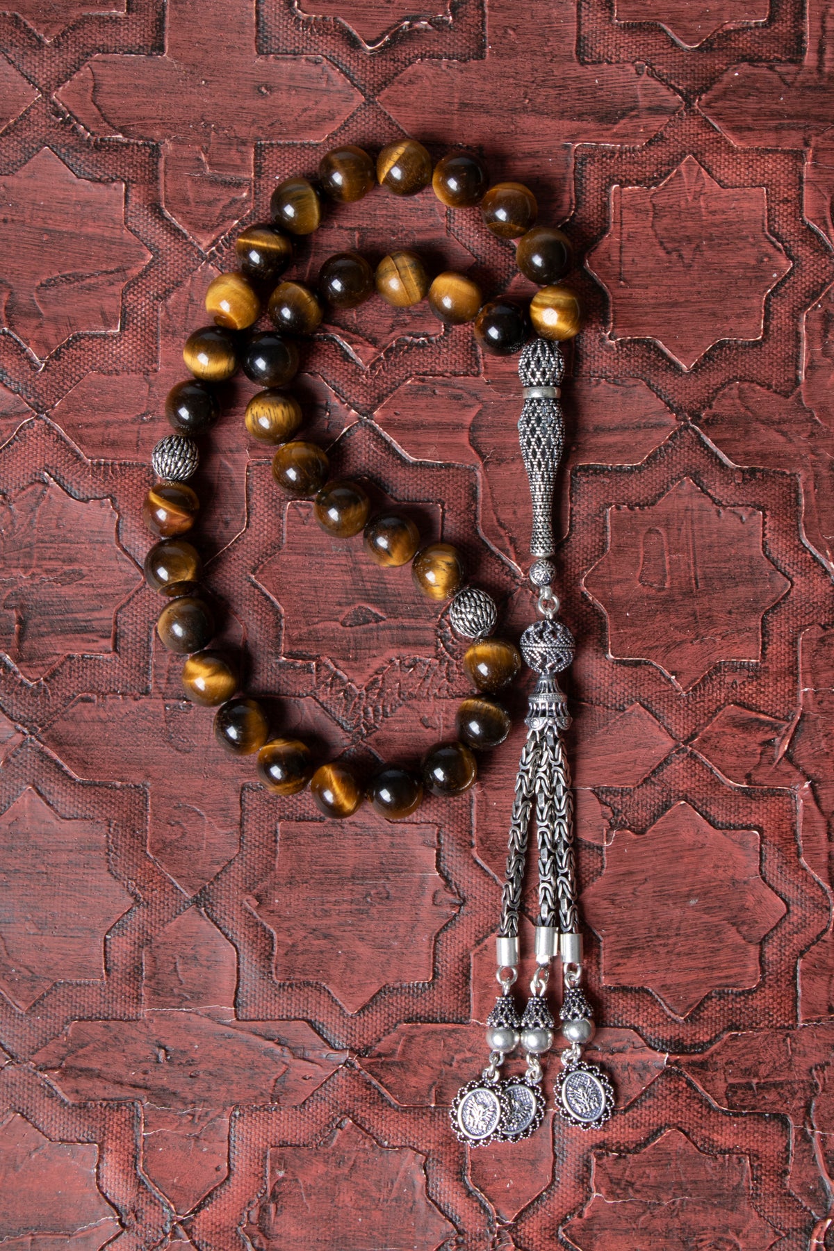 Sertifikalı Kaplan Gözü İmameli Püskül Tesbih