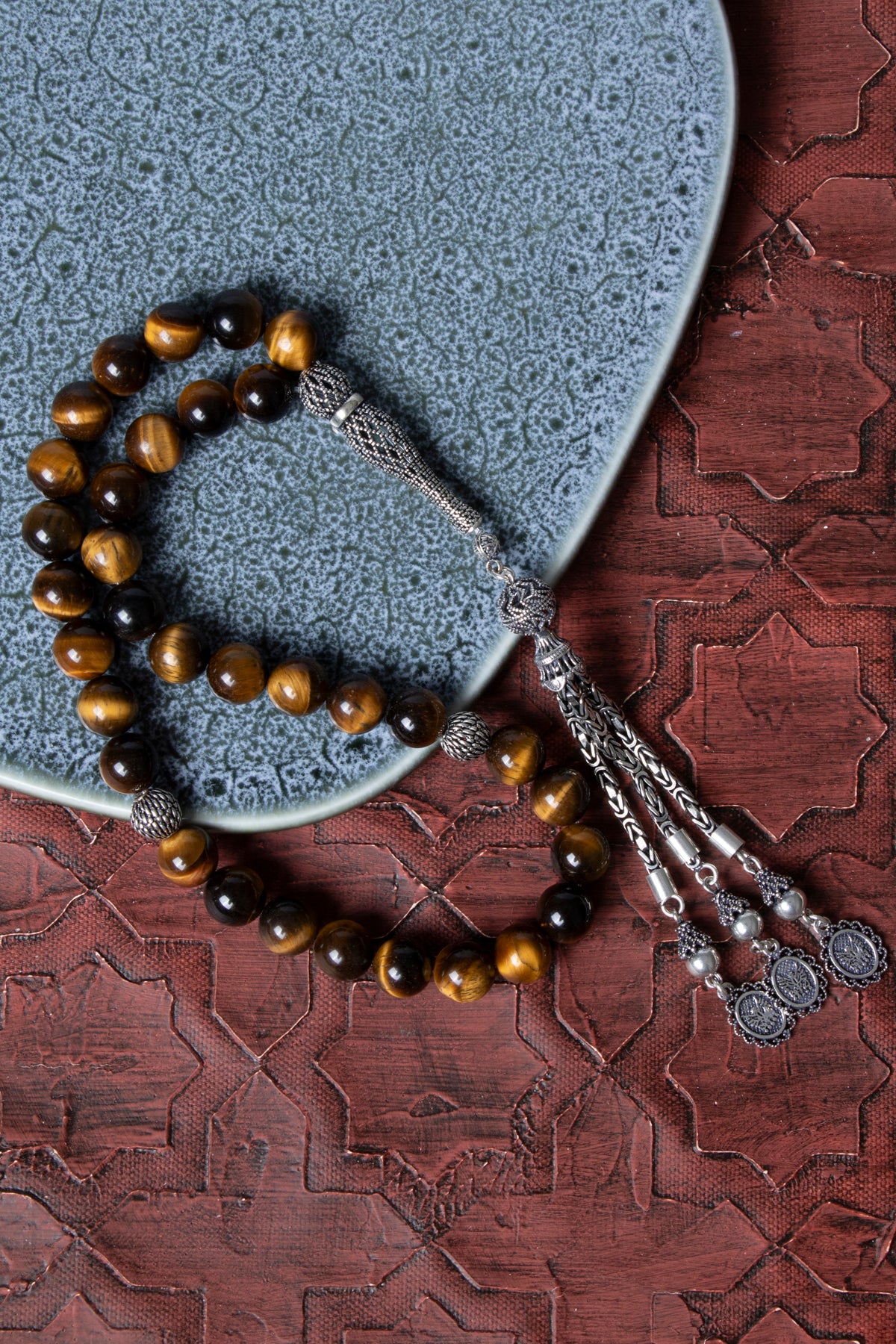 Sertifikalı Kaplan Gözü İmameli Püskül Tesbih