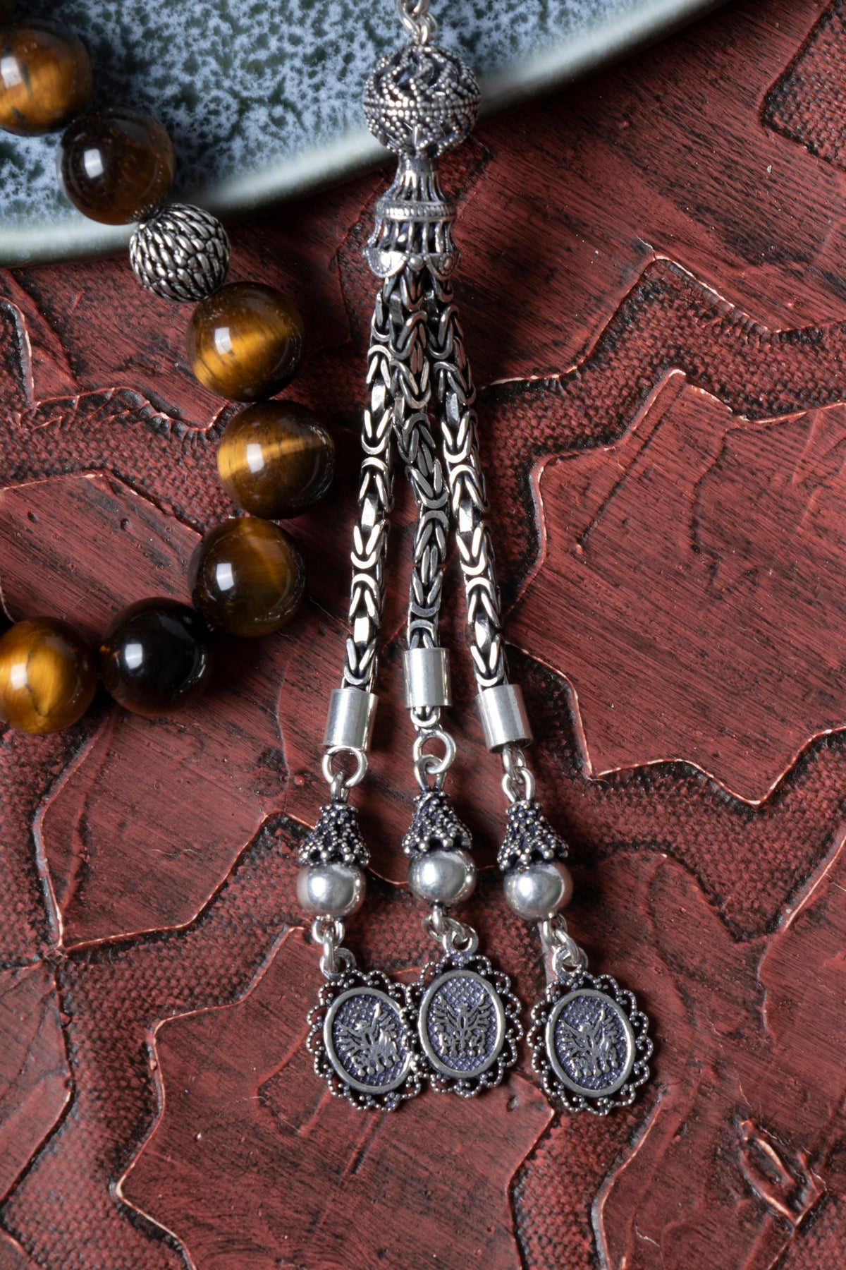 Sertifikalı Kaplan Gözü İmameli Püskül Tesbih