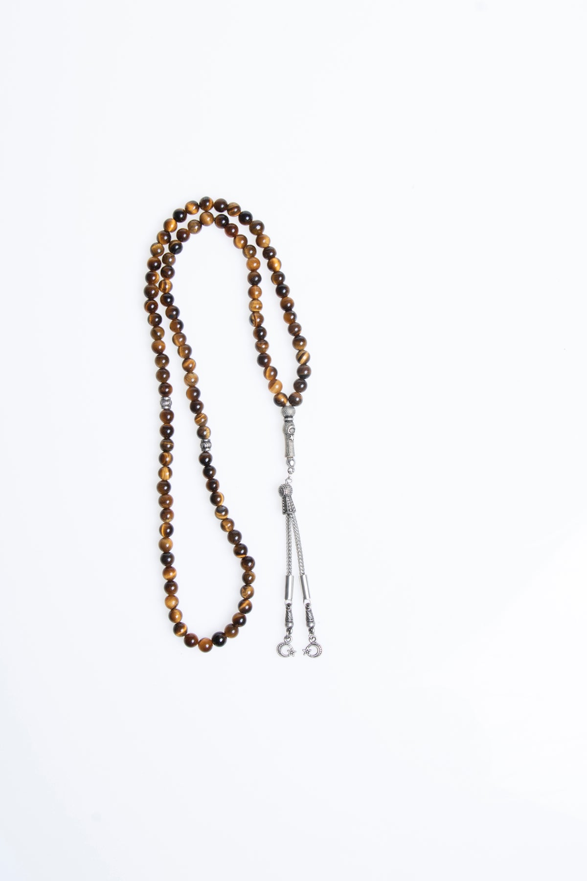 Sertifikalı 6 mm Kaplan Gözü Metal İmameli Tesbih