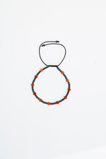 Sertifikalı Kırmızı Akik &amp; Hematit Doğal Taş Makrome Bileklik