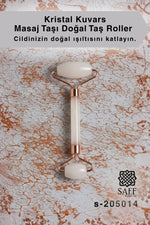 Sertifikalı Kristal Kuvars Masaj Taşı Doğal Taş Roller 205014