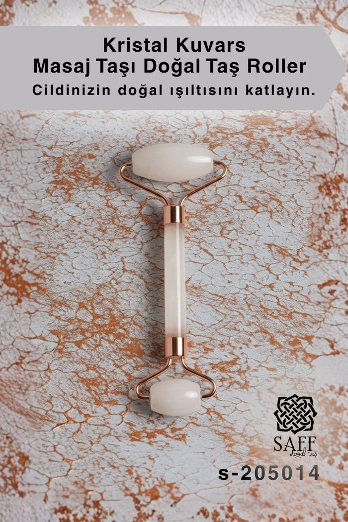 Sertifikalı Kristal Kuvars Masaj Taşı Doğal Taş Roller 205014