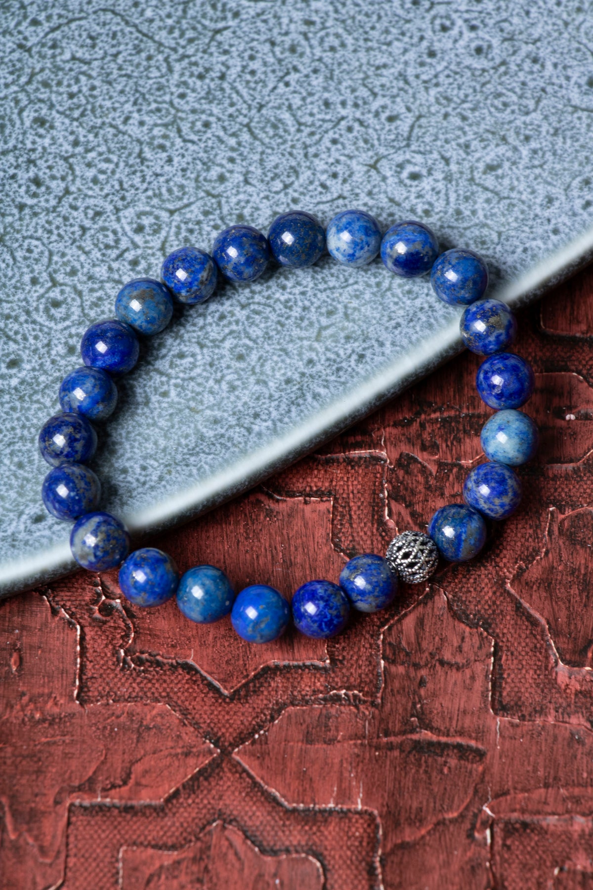 Sertifikalı Lapis Lazuli Gümüş Aparat Bileklik