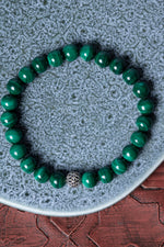 Sertifikalı Malahite Gümüş Aparat Bileklik