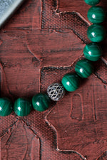 Sertifikalı Malahite Gümüş Aparat Bileklik