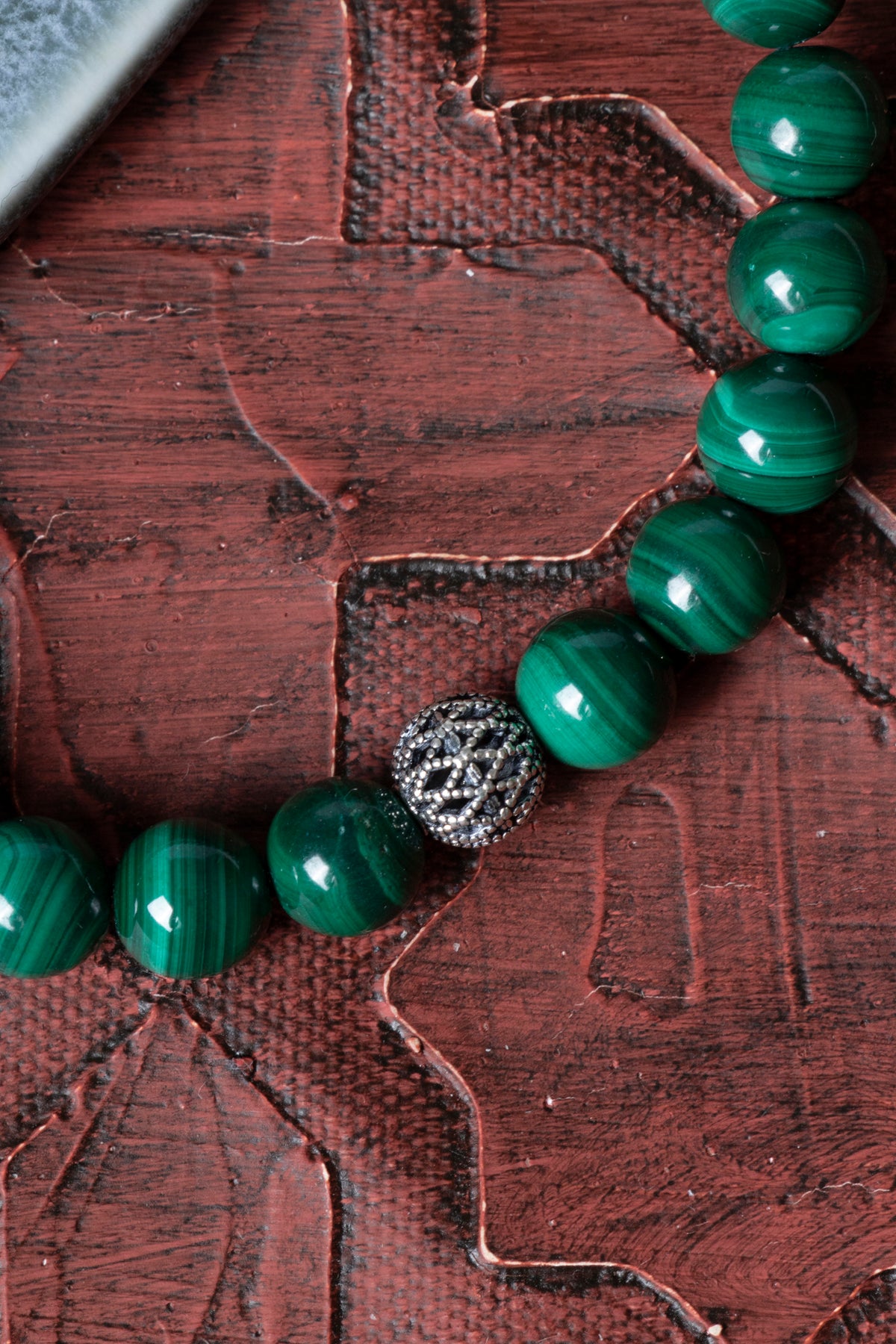 Sertifikalı Malahite Gümüş Aparat Bileklik