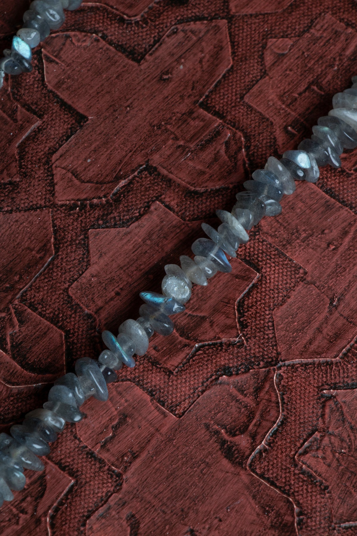 Sertifikalı Naturel Kesim Labradorit Taşı Kolye