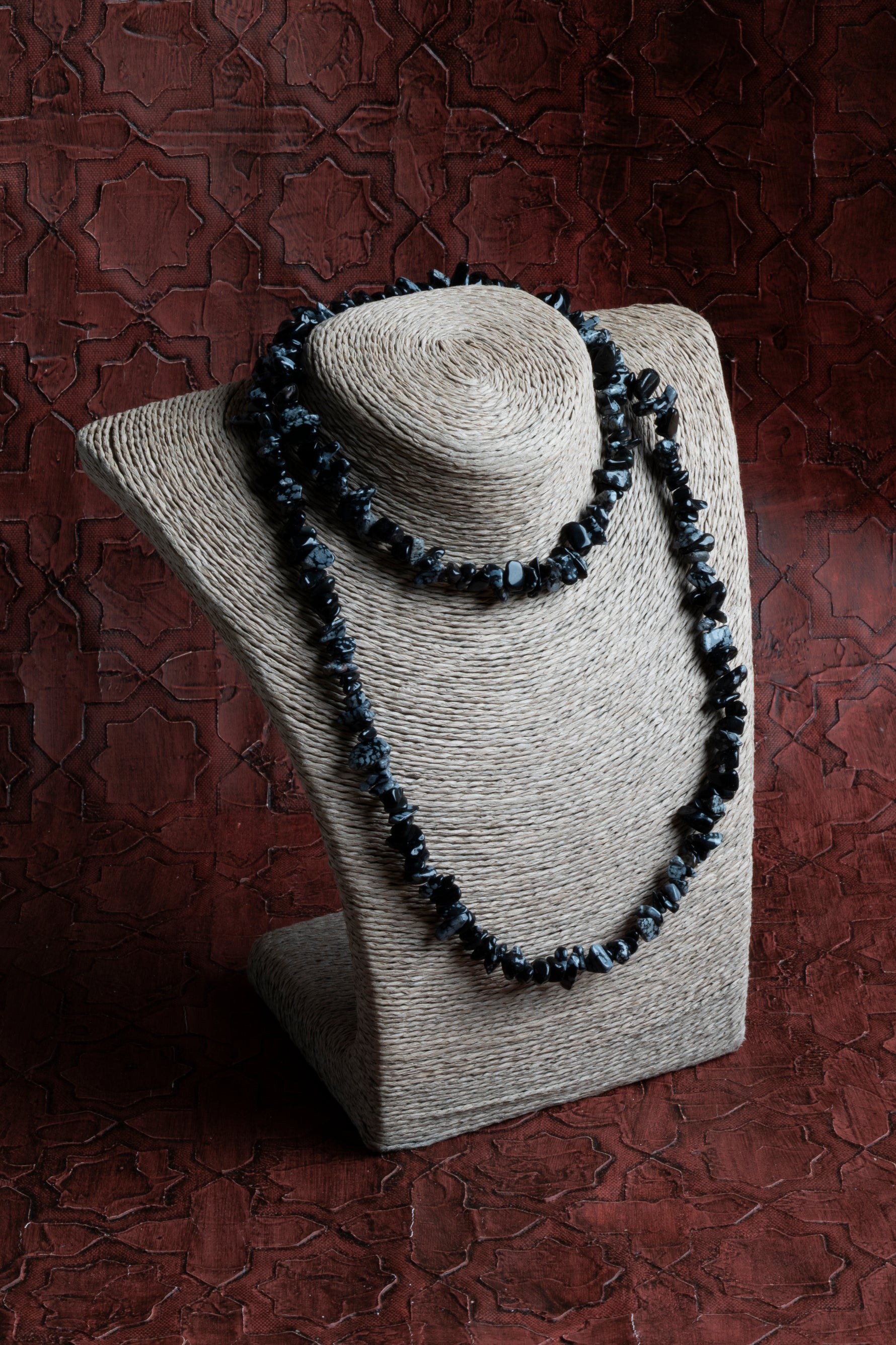 Sertifikalı Naturel Kesim Obsidyen Taşı Kolye