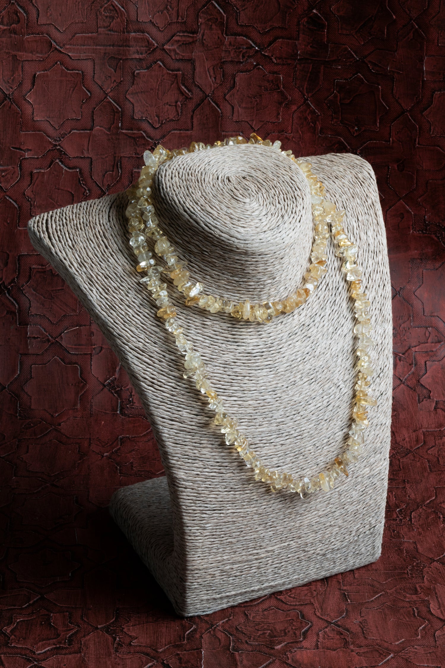 Sertifikalı Naturel Kesim Sitrin Kolye