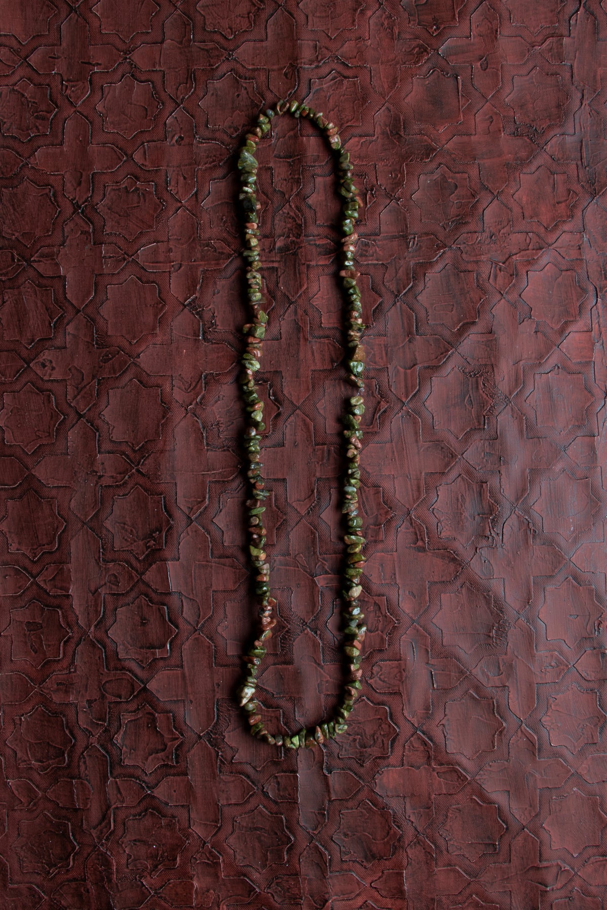 Sertifikalı Naturel Kesim Unakit Taşı Kolye